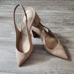 Aldo - Nude Slingback Block Heel Pumps - sz 5